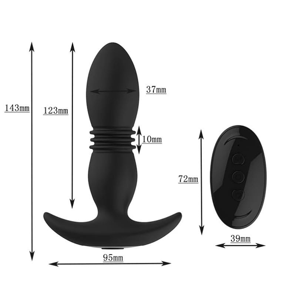 Plug Anal Con Vibracion y telescópico, plug prostatico