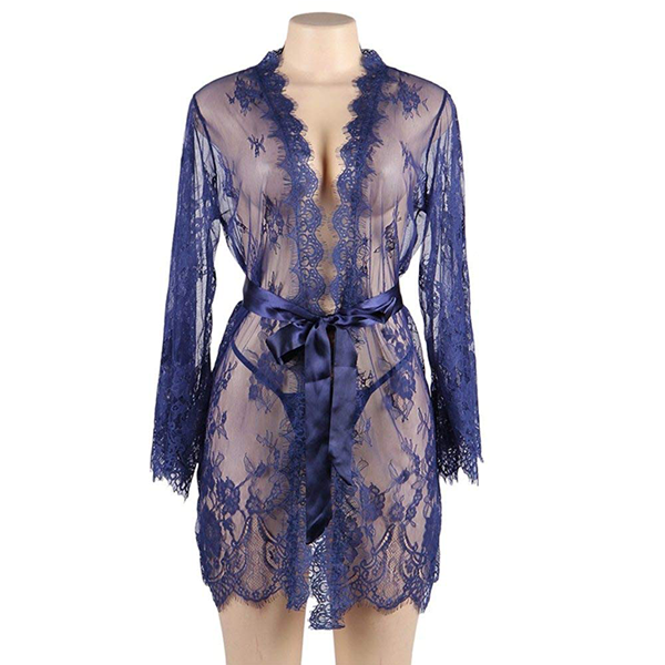 Lenceria Babydoll Vestido Noche Azul M