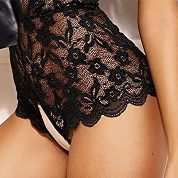 Lencería De Sexy Encaje Dama Lazo Torácico Con Gran Apertura