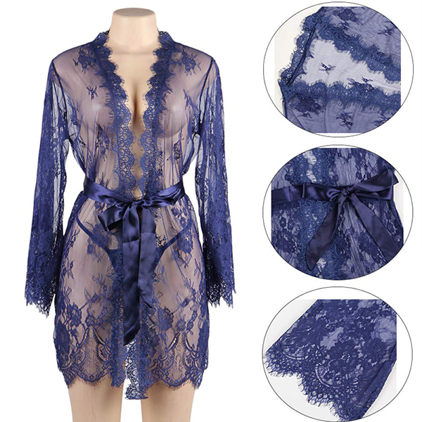 Lenceria Babydoll Vestido Noche Azul M