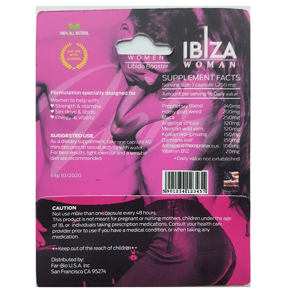Pastilla Vigorizante Feminino Ibiza Woman