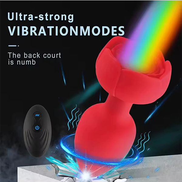 Plug Anal Vibrador a Control con Iluminación