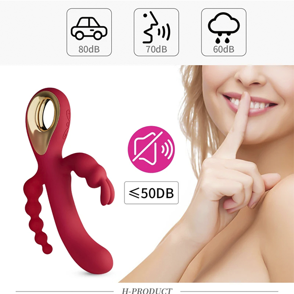 Vibrador multi-funcion 3 en 1, Anal, vaginal, clitoris