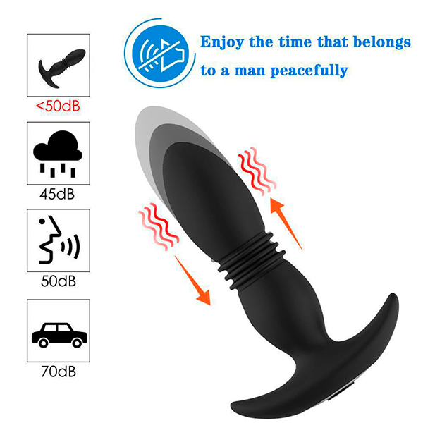 Plug Anal Con Vibracion y telescópico, plug prostatico