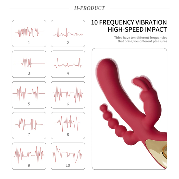 Vibrador multi-funcion 3 en 1, Anal, vaginal, clitoris
