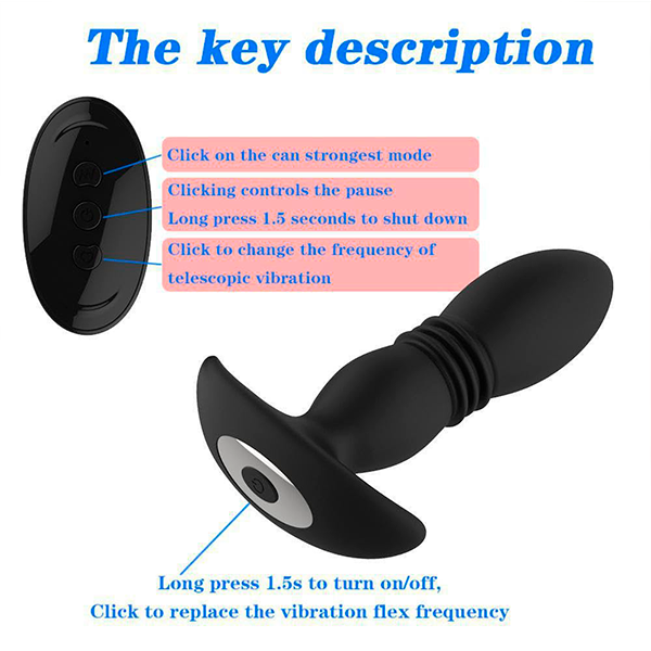 Plug Anal Con Vibracion y telescópico, plug prostatico