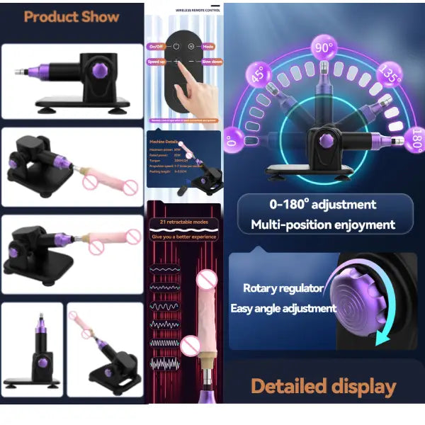 Potente Máquina Sexual Automática Sex Machine Telescópico
