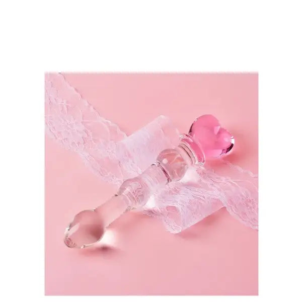 Plug Dildo Consolador Varita De Cristal Vidrio Corazón