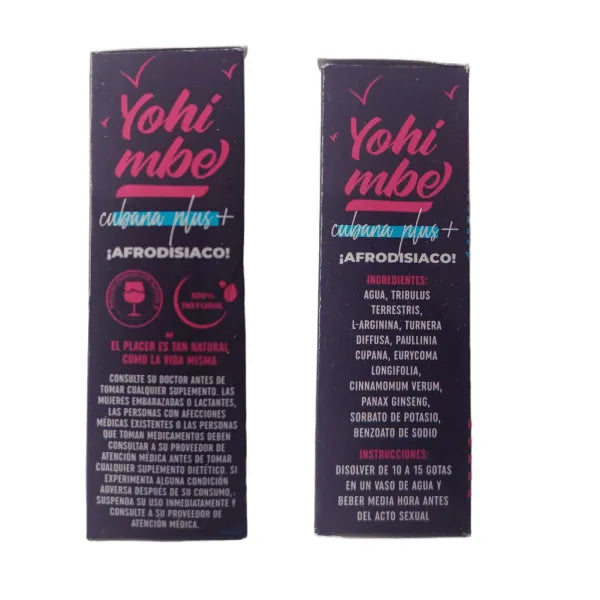 Estimulador Sexual Afrodisíaco Yohimbe + cubana