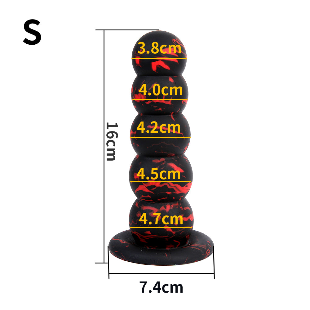 Plug Dilatador Anal Dildo Bolitas Silicon Liquido Gradual S