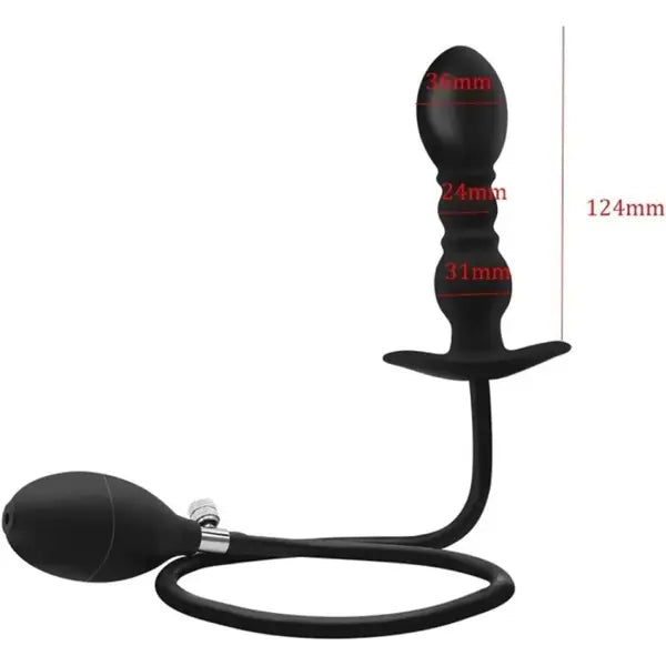 Plug Anal Inflable De Silicona Bomba Manual Expansor