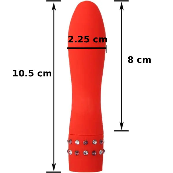 Vibrador Personal 12 Modos Silicona Con Cristales