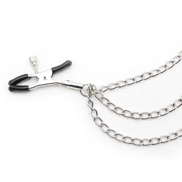 Pinzas Para Pezone Con Cadena Triple Ajustable