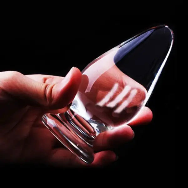 Plug Anal De Cristal Vidrio Transparente Erótico Mediano