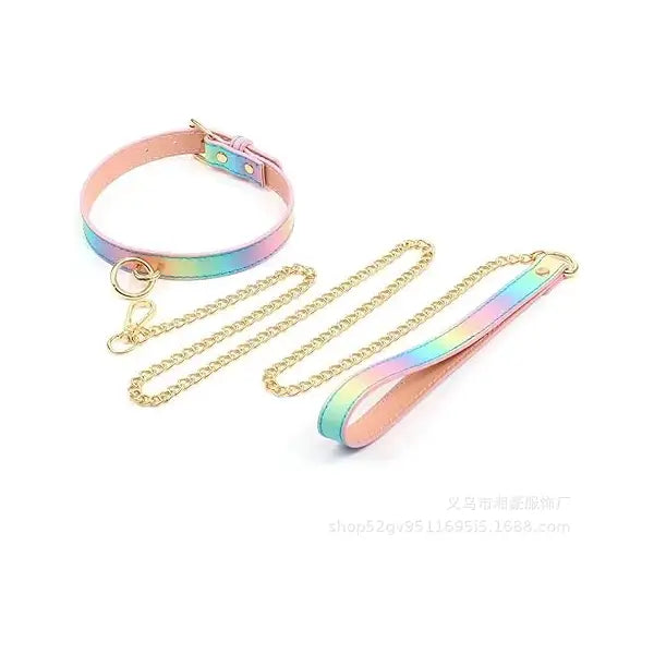 Correa De Sujecion Collar Con Cadena Bdsm