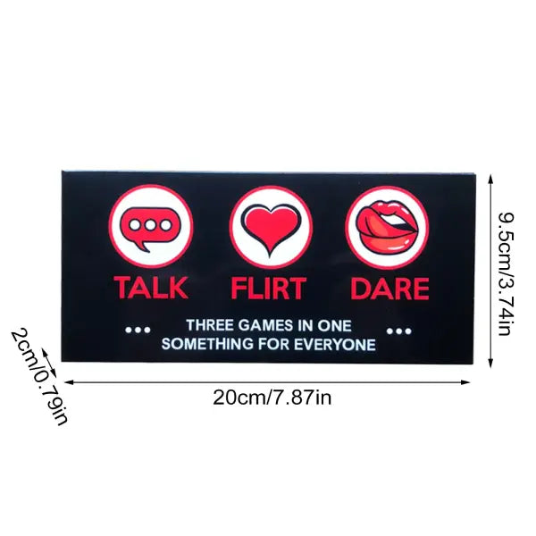 Juego De Cartas Talk Flirt Dare 3 En 1 Para Parejas Y Fiesta