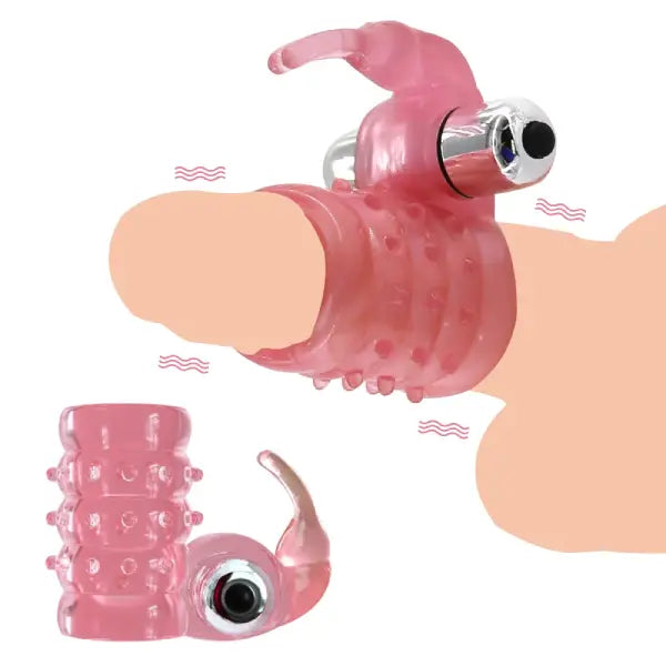 Anillo Vibrador Con Funda Estimuladora Texturizada