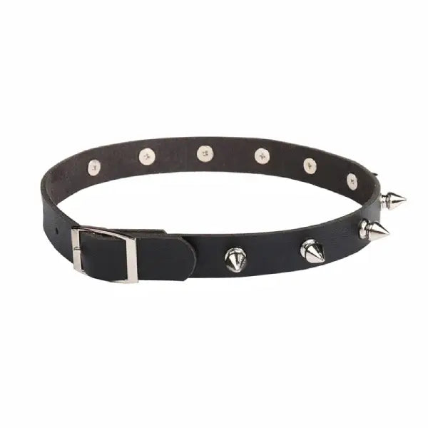 Collar Bdsm Choker Picos Cuero Cosplay