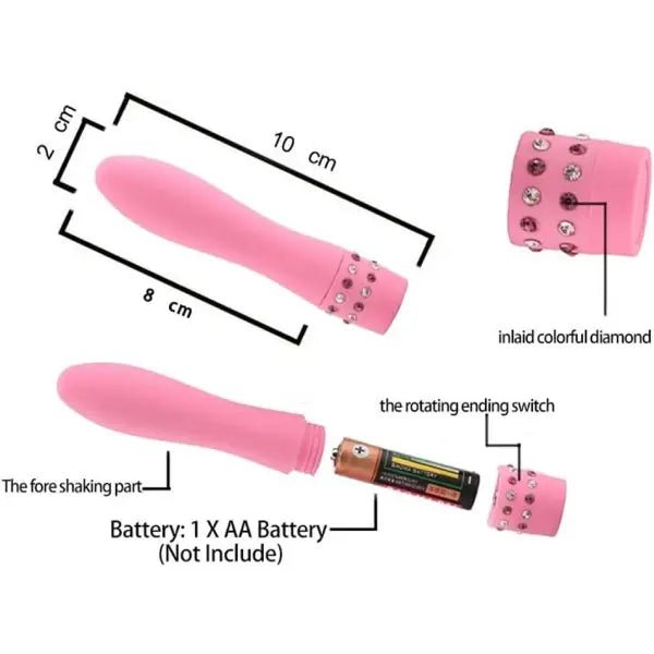 Vibrador Personal 12 Modos Silicona Con Cristales