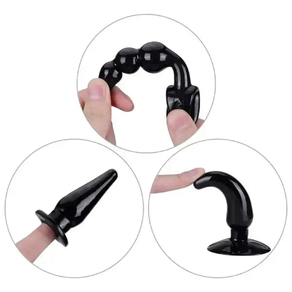 Kit De 10 Piezas Plugs Anales, Vibrador Y 3 Anillo Para Pene