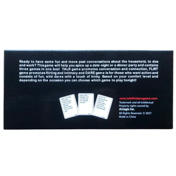 Juego De Cartas Talk Flirt Dare 3 En 1 Para Parejas Y Fiesta