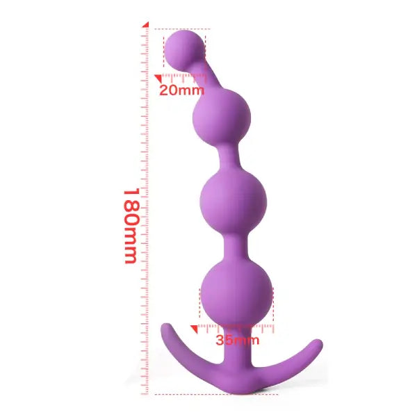 Plug Anal De Bolas Perlas Silicona Flexible