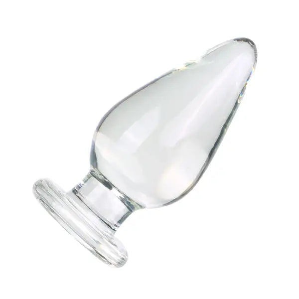 Plug Anal De Cristal Vidrio Transparente Erótico Mediano