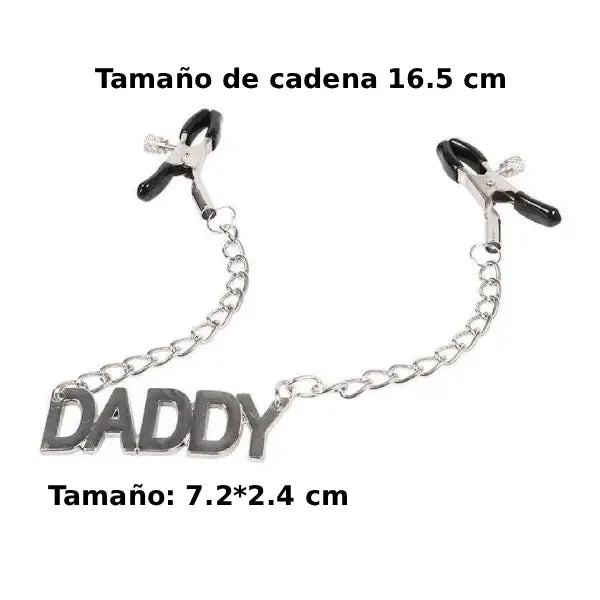Pinzas Para Pezones Ajustables Con Cadena Y Letras