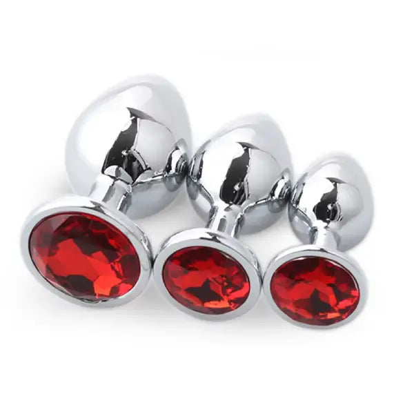3 Plugs De Metal Acero Inoxydable Oro Rosa