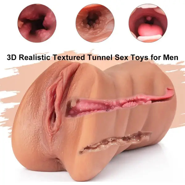 Masturbador Masculino Realista 3 En 1