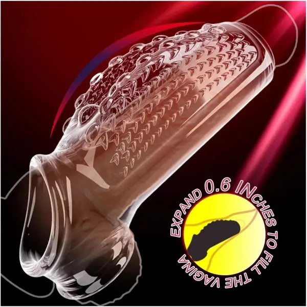 Media Funda Extensora Texturizada De Silicón Transparente