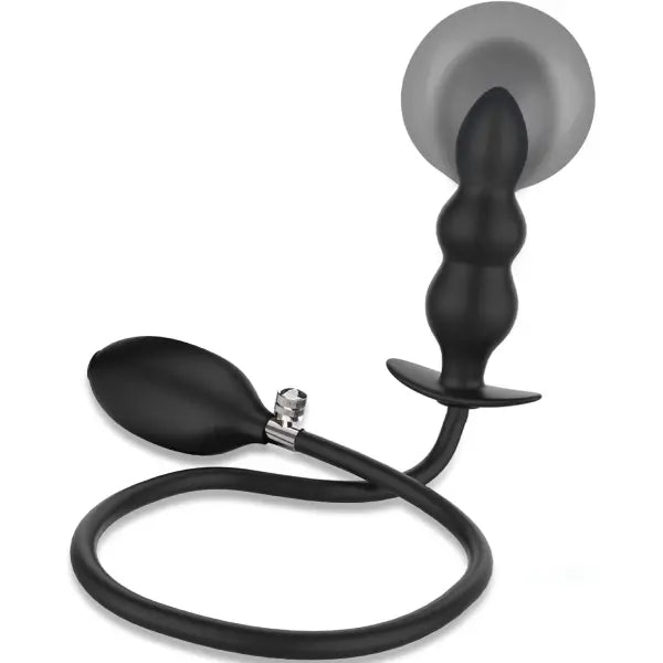 Plug Anal Inflable De Silicona Con Bomba Manual