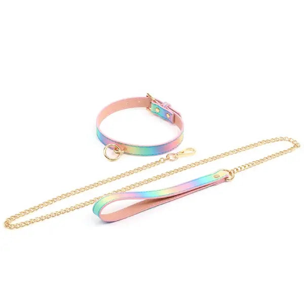 Correa De Sujecion Collar Con Cadena Bdsm