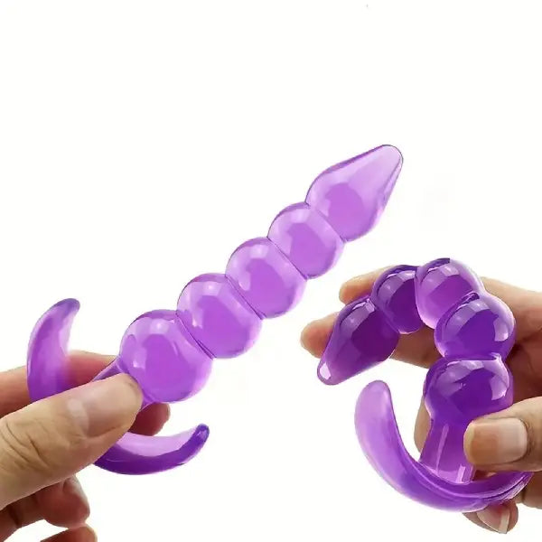 Plug Tapon Anal De Gel Con Bolas Perlas