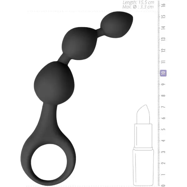 Plug Anal De Bolas Perlas Silicona Flexible