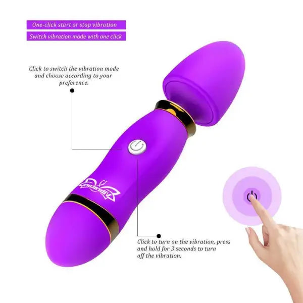 Vibrador Wand Masajeador Personal Recargable Usb