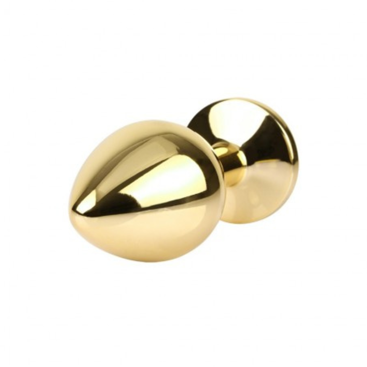 Plug anal de acero color Oro con esfera diamante roja M