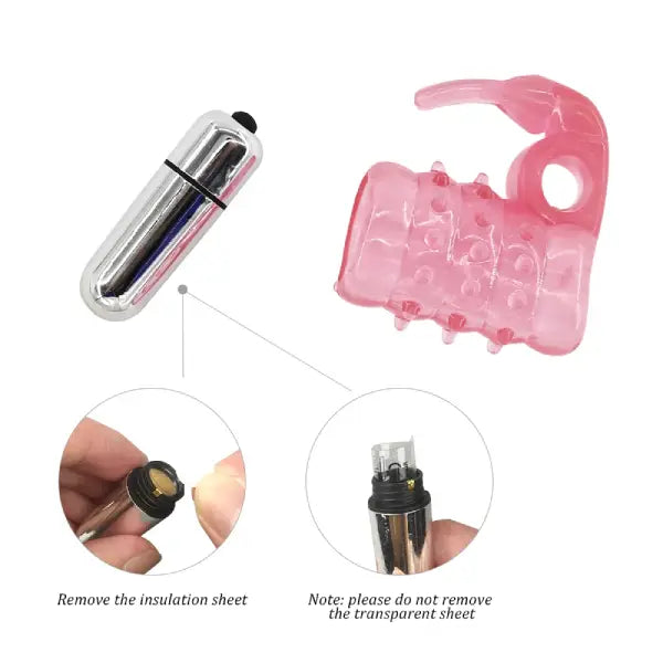 Anillo Vibrador Con Funda Estimuladora Texturizada