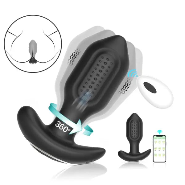 Plug Anal Masajeador Vibrador 360° Control App