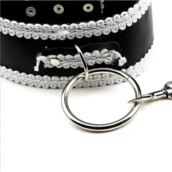 Collar Gargantilla Bdsm Con Correa De Cadena