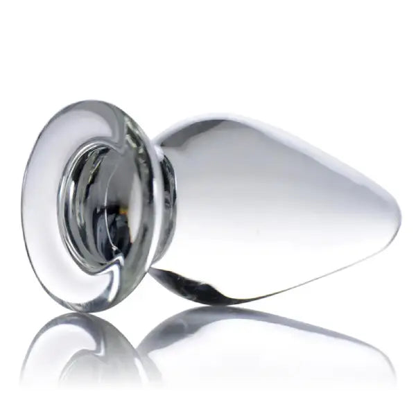 Plug Anal De Cristal Vidrio Transparente Erótico Mediano