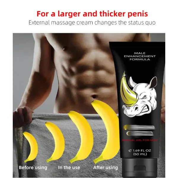 Gel Potenciador Masculino Rhino Gold Retardante Para Hombre