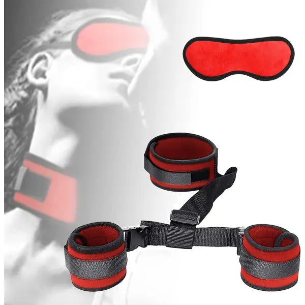 Kit De Bondage Arnés Sujeción Para Puerta Esposas Y Antifaz