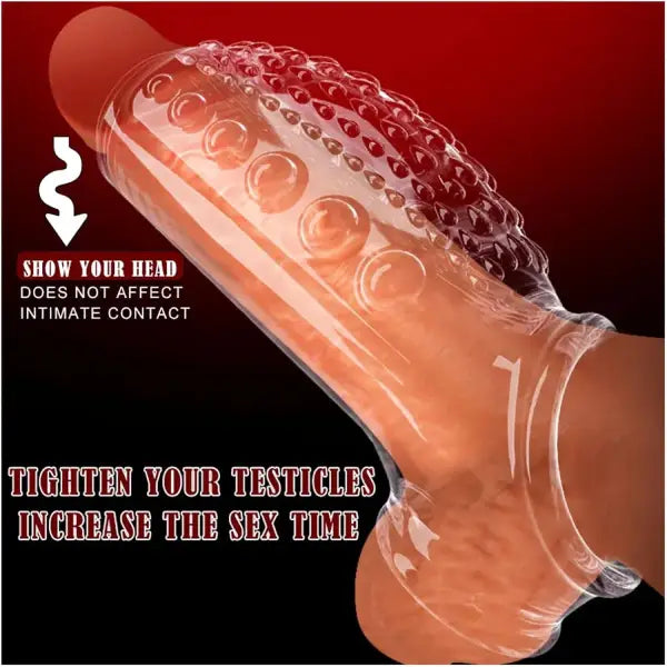 Media Funda Extensora Texturizada De Silicón Transparente