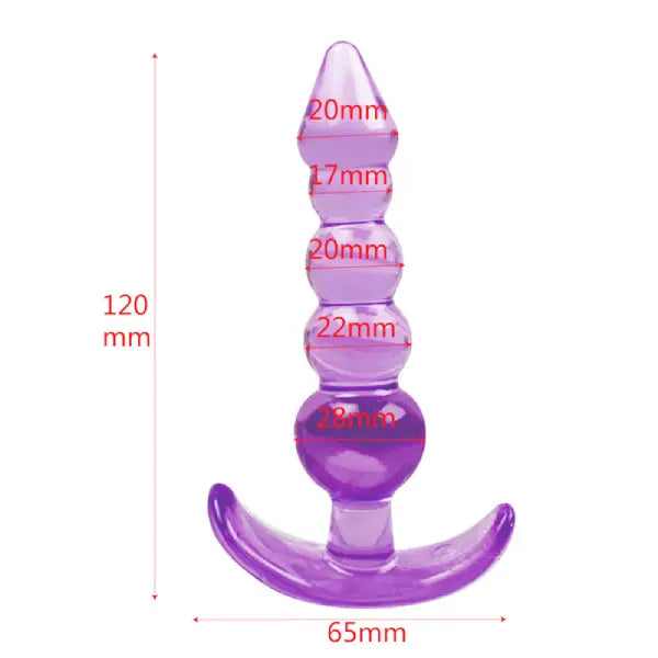 Plug Tapon Anal De Gel Con Bolas Perlas