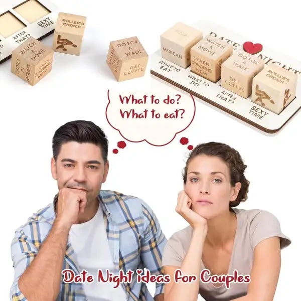 Juego De Dados De Madera Para Parejas Noche De Cita Regalo