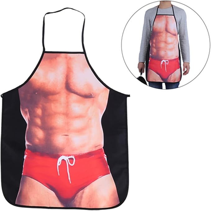 Divertido Delantal Six Pack Mandil Hombre Musculoso Sexy - Varios Modelos