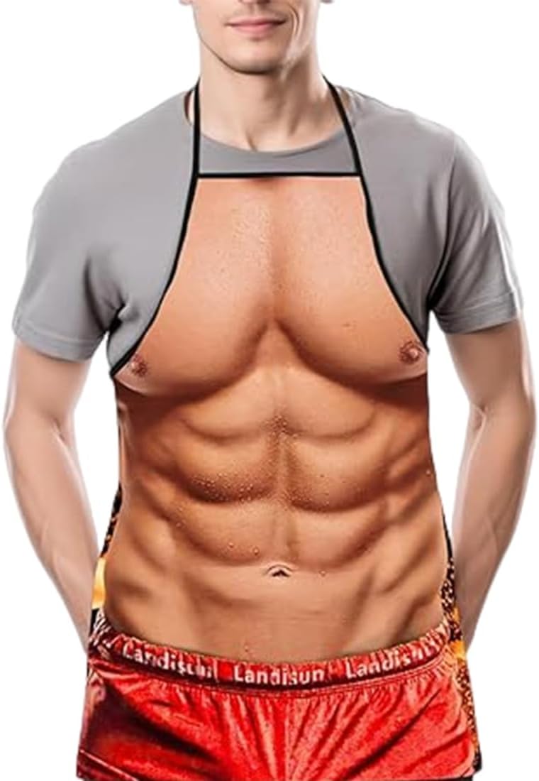 Divertido Delantal Six Pack Mandil Hombre Musculoso Sexy - Varios Modelos