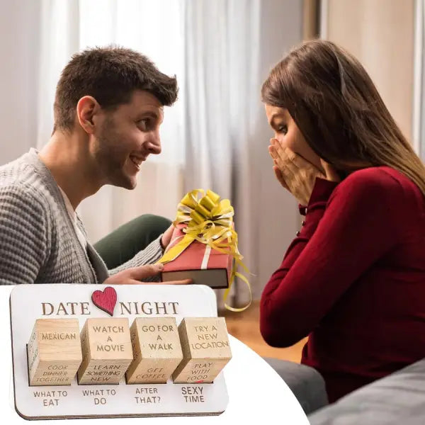 Juego De Dados De Madera Para Parejas Noche De Cita Regalo