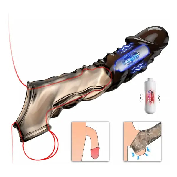 Funda Extensora Vibradora Para Pene Extensión